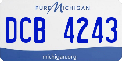 MI license plate DCB4243
