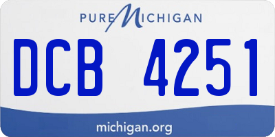 MI license plate DCB4251