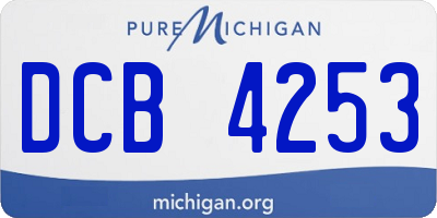 MI license plate DCB4253