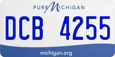 MI license plate DCB4255