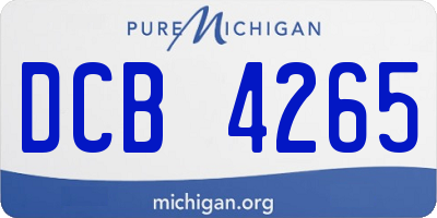 MI license plate DCB4265