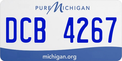 MI license plate DCB4267