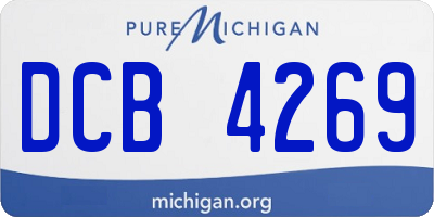 MI license plate DCB4269