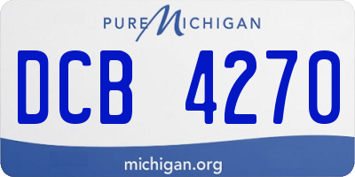 MI license plate DCB4270