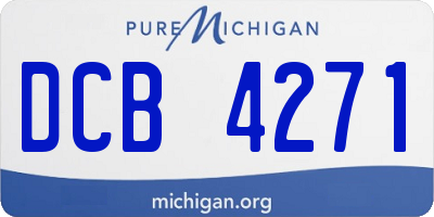 MI license plate DCB4271