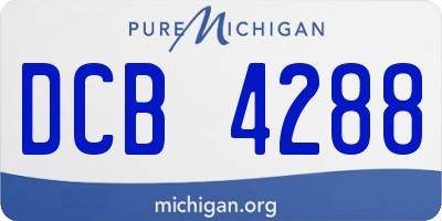MI license plate DCB4288