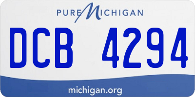 MI license plate DCB4294