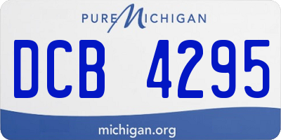 MI license plate DCB4295