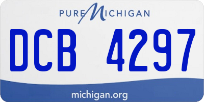 MI license plate DCB4297