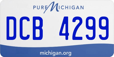 MI license plate DCB4299