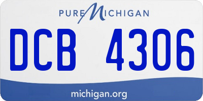 MI license plate DCB4306