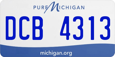MI license plate DCB4313