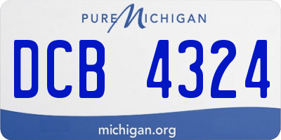 MI license plate DCB4324