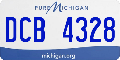 MI license plate DCB4328