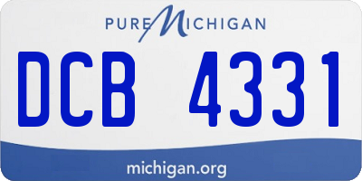 MI license plate DCB4331