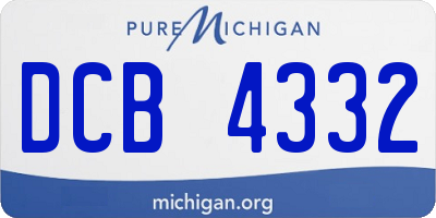 MI license plate DCB4332