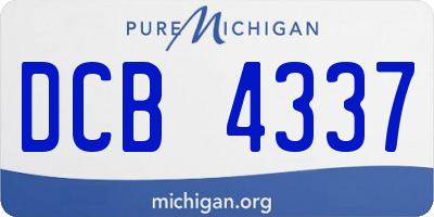 MI license plate DCB4337