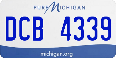 MI license plate DCB4339