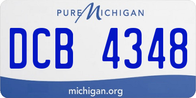 MI license plate DCB4348