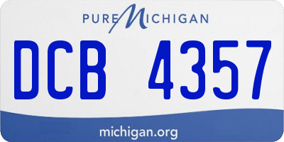 MI license plate DCB4357