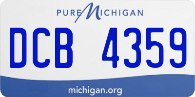 MI license plate DCB4359