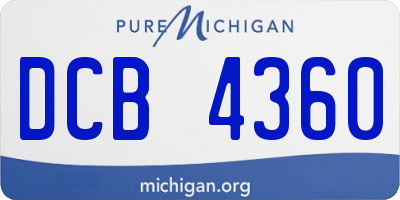 MI license plate DCB4360