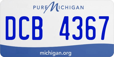 MI license plate DCB4367