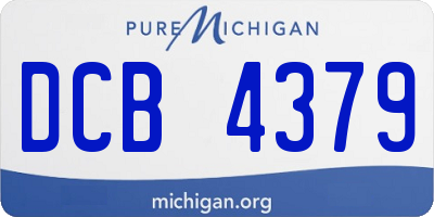 MI license plate DCB4379