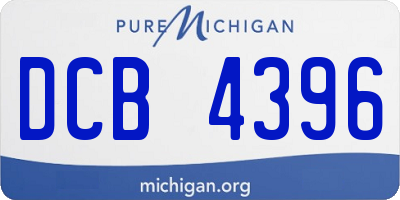 MI license plate DCB4396