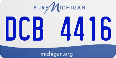 MI license plate DCB4416