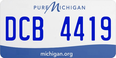 MI license plate DCB4419
