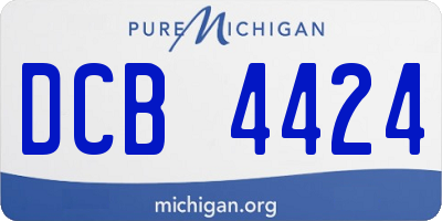 MI license plate DCB4424