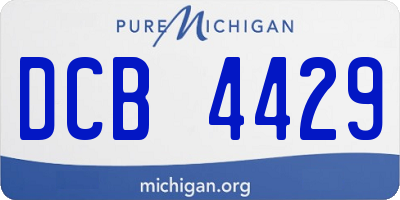 MI license plate DCB4429