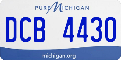 MI license plate DCB4430
