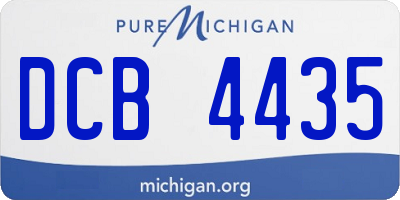MI license plate DCB4435