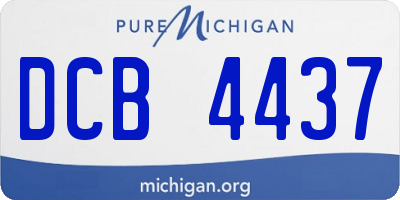 MI license plate DCB4437