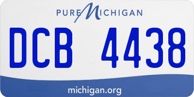 MI license plate DCB4438