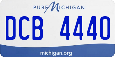 MI license plate DCB4440