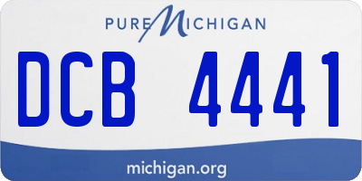 MI license plate DCB4441