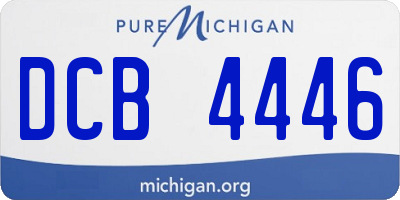 MI license plate DCB4446