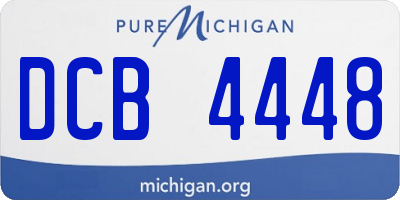 MI license plate DCB4448