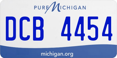 MI license plate DCB4454