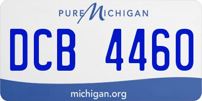 MI license plate DCB4460