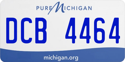 MI license plate DCB4464