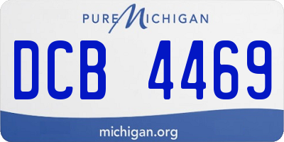 MI license plate DCB4469