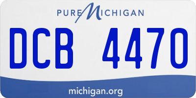 MI license plate DCB4470