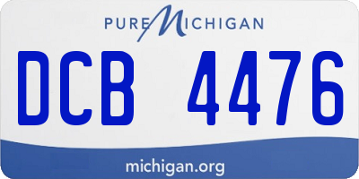 MI license plate DCB4476