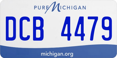MI license plate DCB4479