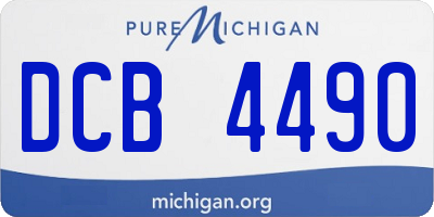 MI license plate DCB4490