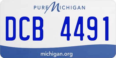 MI license plate DCB4491